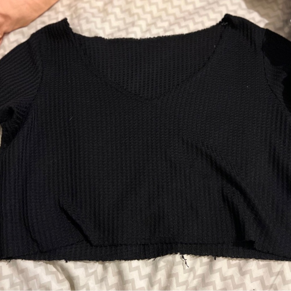 Black knit top